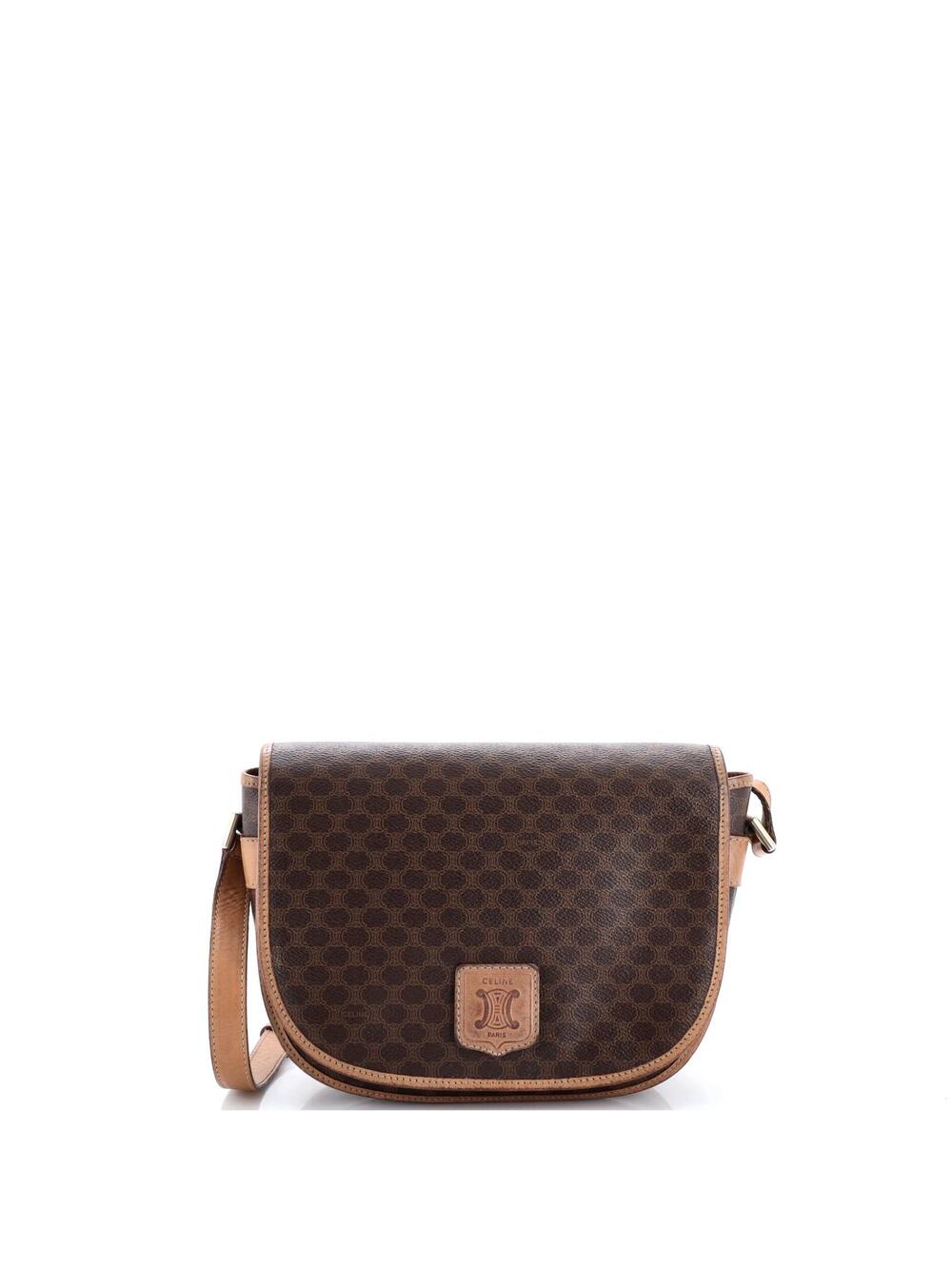 Celine Vintage Saddle Flap Shoulder Bag #260656C75B